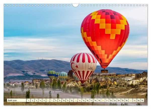 Produktbild: Mit dem Ballon &uuml;ber Kappadokien (Wandkalender 2026 DIN A3 quer), CALVENDO Monatskalender