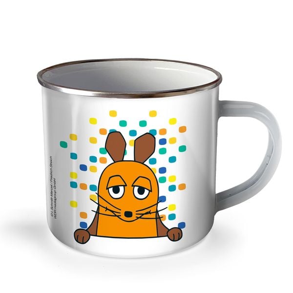 Produktbild: Tr&ouml;tsch Die Maus Emaille Becher Tasse Bunt