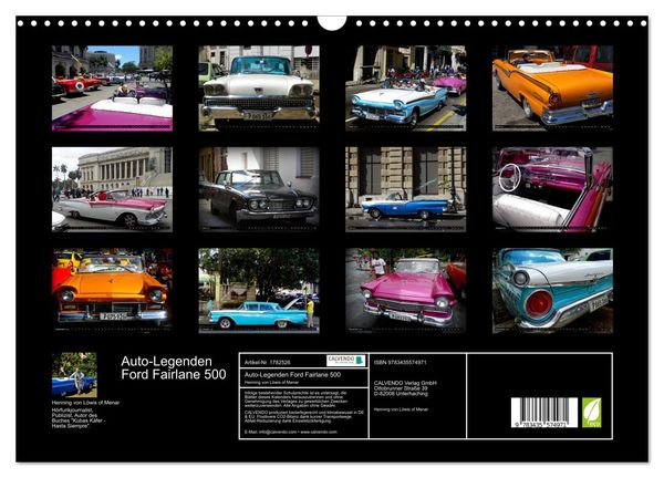 Produktbild: Auto-Legenden Ford Fairlane 500 (Wandkalender 2025 DIN A3 quer), CALVENDO Monatskalender