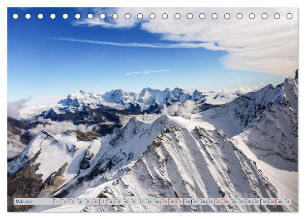 Produktbild: Eine Helireise ums Matterhorn (Tischkalender 2027 DIN A5 quer), CALVENDO Monatskalender
