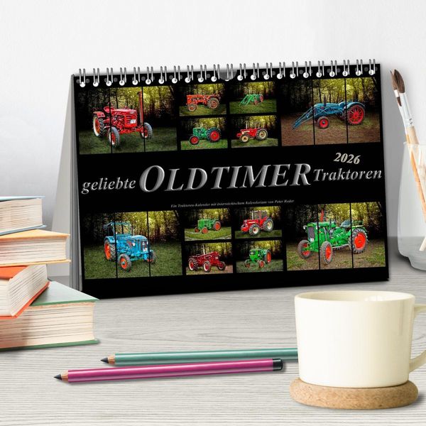 Produktbild: Geliebte Oldtimer Traktoren (Tischkalender 2026 DIN A5 quer), CALVENDO Monatskalender