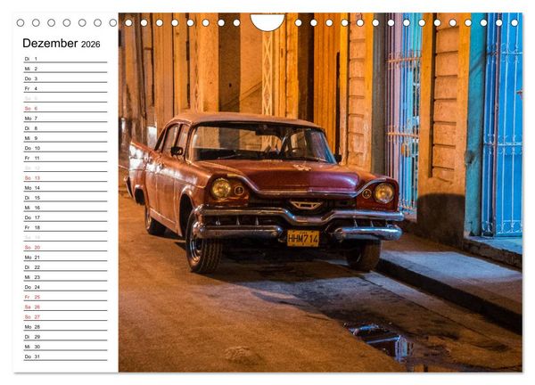 Produktbild: Cars on Cuba (Wandkalender 2026 DIN A4 quer), CALVENDO Monatskalender