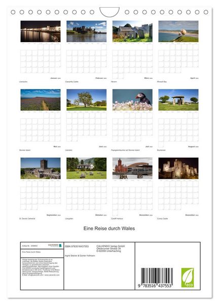 Produktbild: Eine Reise durch Wales (Wandkalender 2026 DIN A4 hoch), CALVENDO Monatskalender