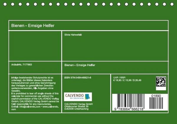 Produktbild: Bienen - Emsige Helfer (Tischkalender immerw&auml;hrend DIN A5 quer)