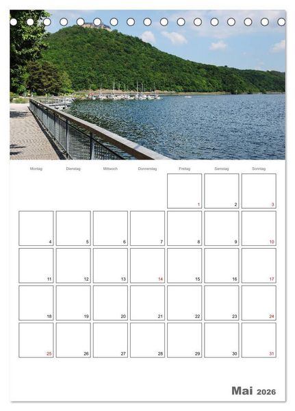 Produktbild: Hessens sch&ouml;nster See - Der Edersee (Tischkalender 2026 DIN A5 hoch), CALVENDO Monatskalender