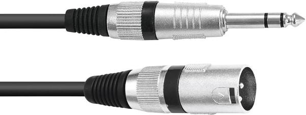 Produktbild: Omnitronic 30225197 XLR Adapterkabel [1x XLR-Stecker 3 polig - 1x Klinkenstecker 6.3 mm (stereo)] 5.00 m Schwarz