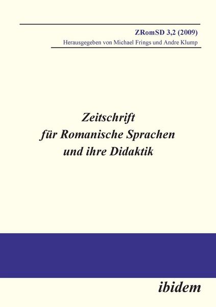Produktbild: Zeitschrift f&uuml;r Romanische Sprachen und ihre Didaktik. Heft