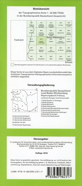 Produktbild: Staufen im Breisgau 1 : 25 000