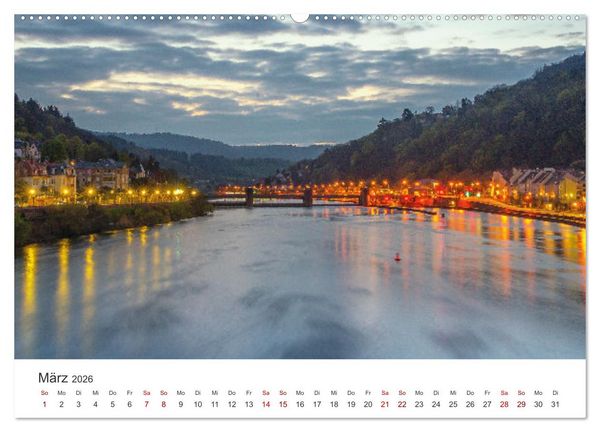 Produktbild: Lichtstimmungen in Heidelberg (Wandkalender 2026 DIN A2 quer), CALVENDO Monatskalender