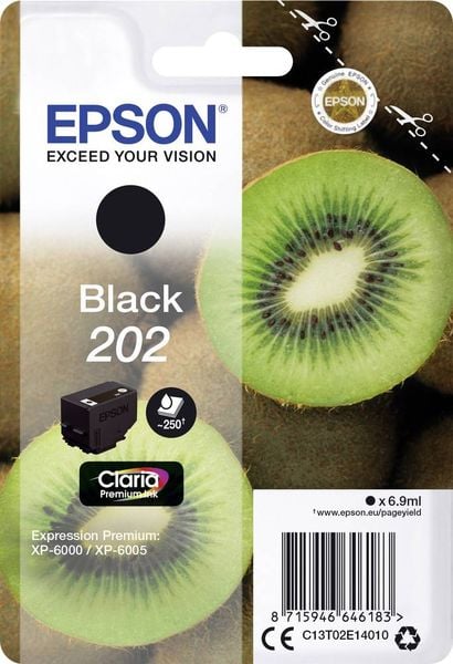 Epson Druckerpatrone T02E1, 202 Original Schwarz C13T02E14010