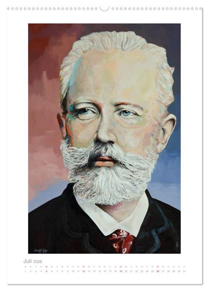 Produktbild: PopArt Bilder ber&uuml;hmter Komponisten (hochwertiger Premium Wandkalender 2026 DIN A2 hoch), Kunstdruck in Hochglanz