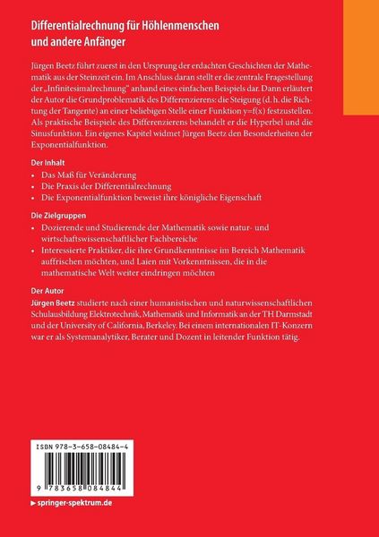 Produktbild: Differentialrechnung f&uuml;r H&ouml;hlenmenschen und andere Anf&auml;nger