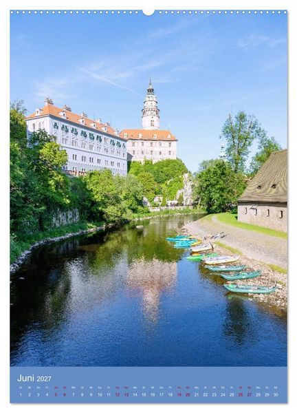 Produktbild: Zeitloses Cesky Krumlov. Zwischen Moldauschleifen und Schlosskulisse (hochwertiger Premium Wandkalender 2027 DIN A2 hoch), Kunstdruck in Hochglanz