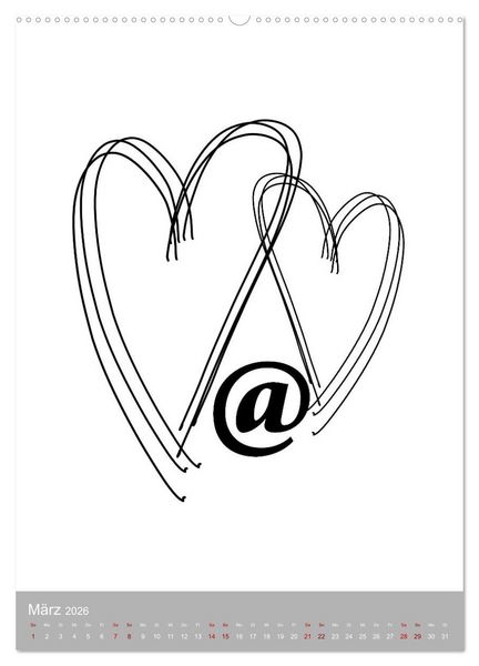 Produktbild: Line-Art Variationen (Wandkalender 2026 DIN A2 hoch), CALVENDO Monatskalender