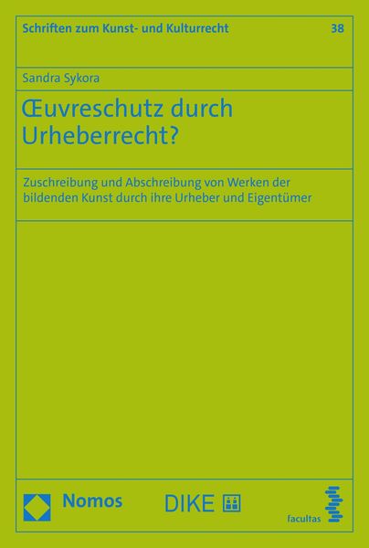 Produktbild: OEuvreschutz durch Urheberrecht?