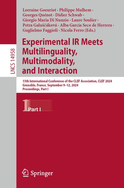 Produktbild: Experimental IR Meets Multilinguality, Multimodality, and Interaction
