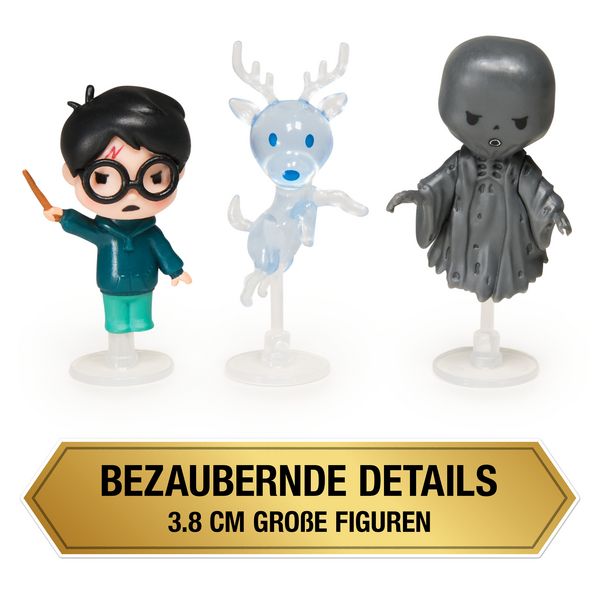 Produktbild: Wizarding World Harry Potter - Micro Magical Moments Sammelfiguren Multipack "Patronus" mit Harry Potter, Hirsch-Patronus, Dementor und Setzkasten