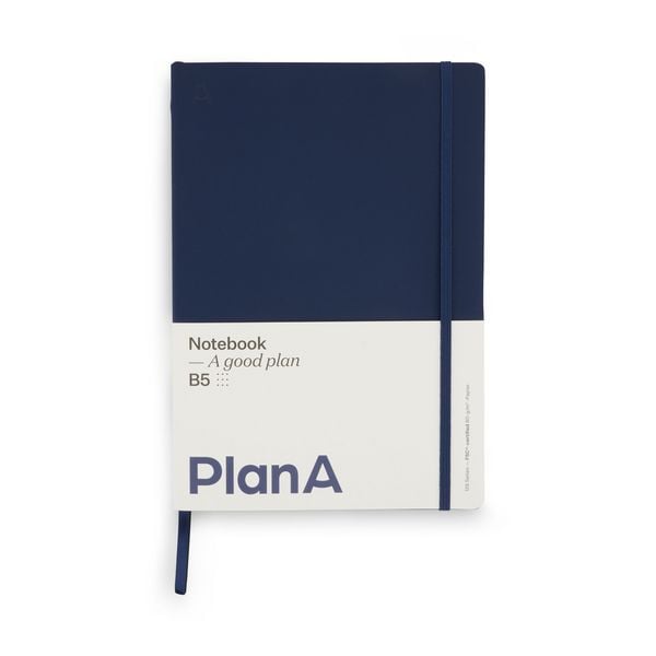 Produktbild: Notizbuch B5 Softcover Navy Blue Punktiert, 128 Seiten
