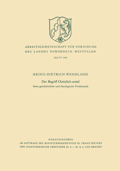 Produktbild: Der Begriff Christlich-sozial