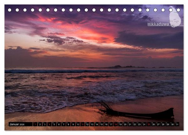 Produktbild: Sri Lanka, eine Reise &uuml;ber die Insel der King Coconut (Tischkalender 2026 DIN A5 quer), CALVENDO Monatskalender