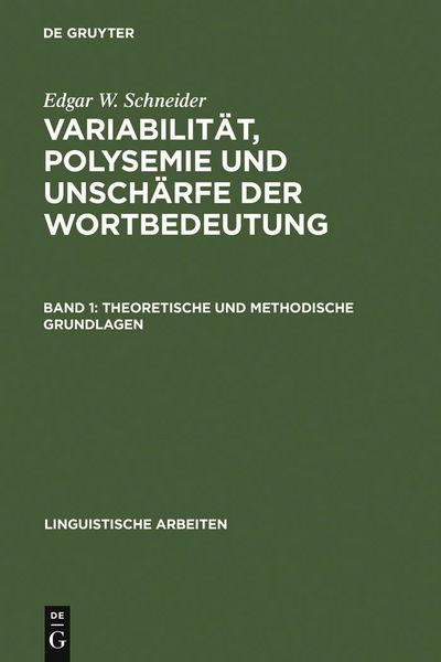 Produktbild: Variabilit&auml;t, Polysemie und Unsch&auml;rfe der Wortbedeutung