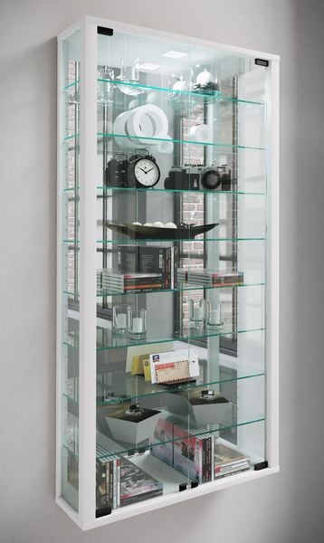 Produktbild: Wandvitrine Glasvitrine Vitrosa Maxi Spiegel