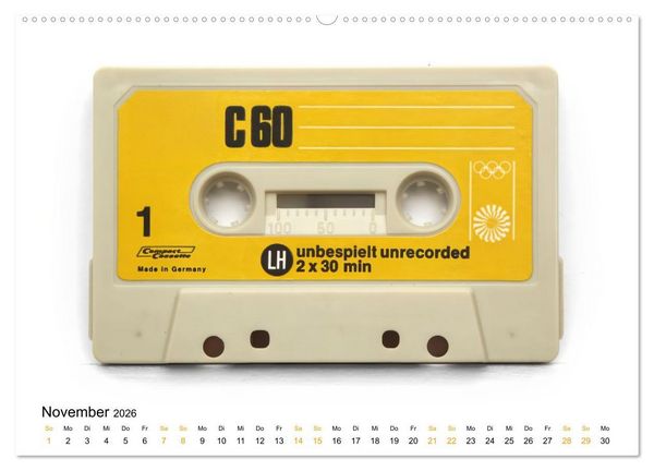 Produktbild: Audio Tapes (Wandkalender 2026 DIN A2 quer), CALVENDO Monatskalender