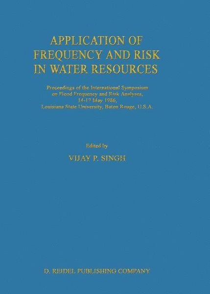 Produktbild: Application of Frequency and Risk in Water Resources
