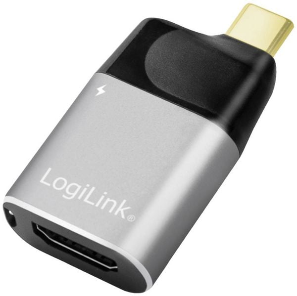 LogiLink USB 3.2 Gen 2 (USB 3.1 Gen 2) Adapter [1x USB 3.2 Gen 2 Stecker C (USB 3.1) - 1x HDMI-Buchse, USB-C® Buchse (Po