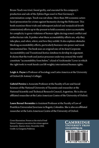 Produktbild: Transitional Justice and Corporate Accountability from Below