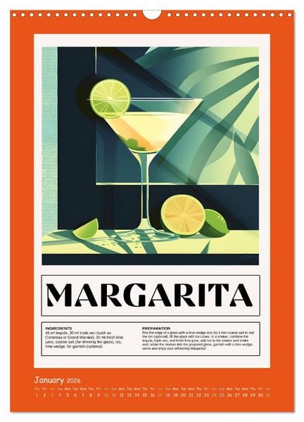Produktbild: Classic Cocktails (Wall Calendar 2026 DIN A3 portrait), CALVENDO 12 Month Wall Calendar