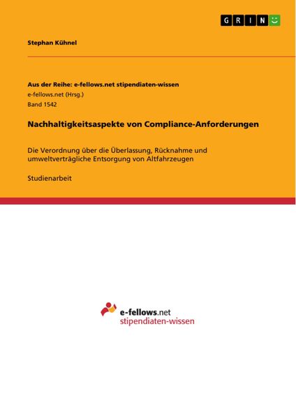 Produktbild: Nachhaltigkeitsaspekte von Compliance-Anforderungen