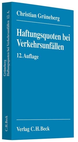 Produktbild: Haftungsquoten bei Verkehrsunf&auml;llen