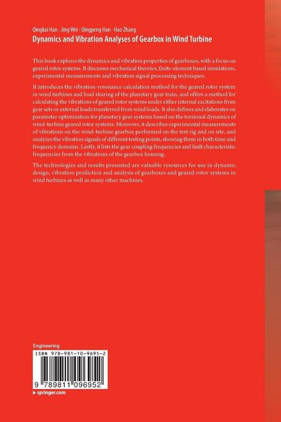 Produktbild: Dynamics and Vibration Analyses of Gearbox in Wind Turbine