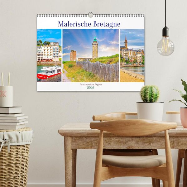 Produktbild: Malerische Bretagne - facettenreiche Region (Wandkalender 2026 DIN A3 quer), CALVENDO Monatskalender
