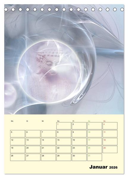 Produktbild: Buddhismus (Tischkalender 2026 DIN A5 hoch), CALVENDO Monatskalender