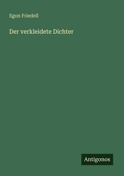 Produktbild: Der verkleidete Dichter