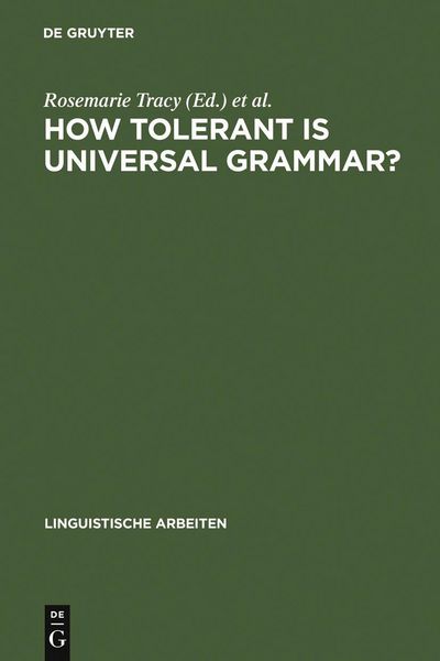Produktbild: How tolerant is universal grammar?