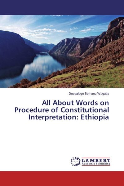 Produktbild: All About Words on Procedure of Constitutional Interpretation: Ethiopia