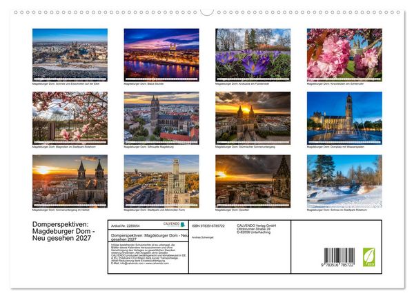 Produktbild: Domperspektiven: Magdeburger Dom - Neu gesehen 2027 (hochwertiger Premium Wandkalender 2027 DIN A2 quer), Kunstdruck in Hochglanz