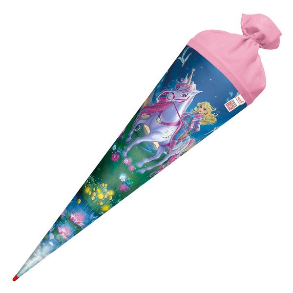 Produktbild: Motivschult&uuml;te, Magische Einhornreiterin, 70 cm, Glitter