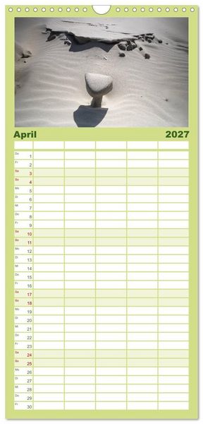 Produktbild: Familienplaner 2027 - Ameland Wundersch&ouml;ne Insel mit 5 Spalten (Wandkalender, 21 x 45 cm) CALVENDO