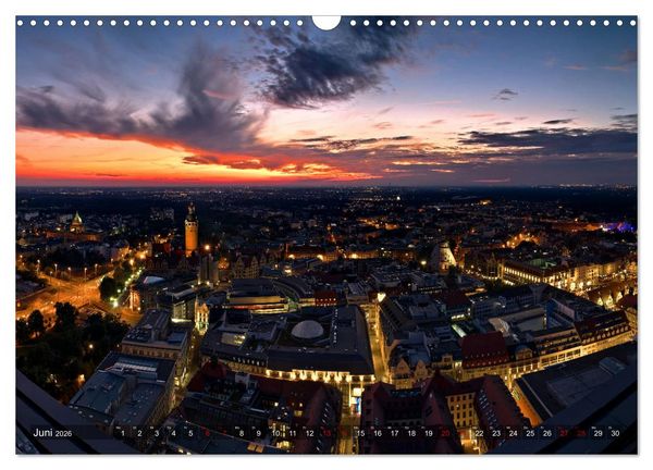Produktbild: Nachts in Leipzig (Wandkalender 2026 DIN A3 quer), CALVENDO Monatskalender