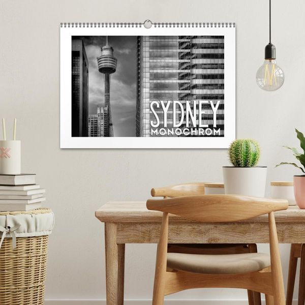 Produktbild: SYDNEY Monochrom (Wandkalender 2026 DIN A3 quer), CALVENDO Monatskalender