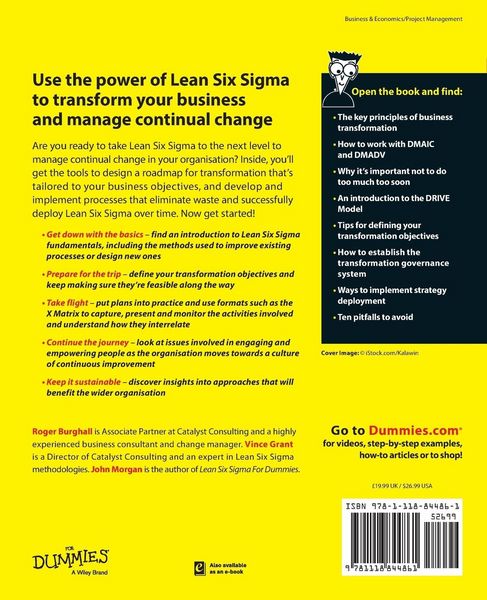 Produktbild: Lean Six Sigma Business Transformation For Dummies
