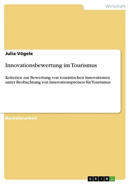 Produktbild: Innovationsbewertung im Tourismus