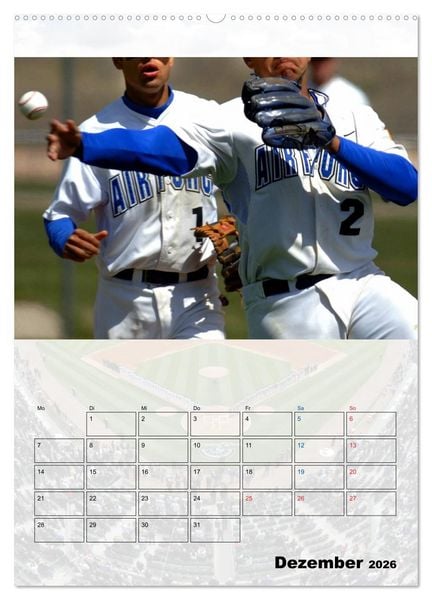 Produktbild: Kultsport Baseball (Wandkalender 2026 DIN A2 hoch), CALVENDO Monatskalender
