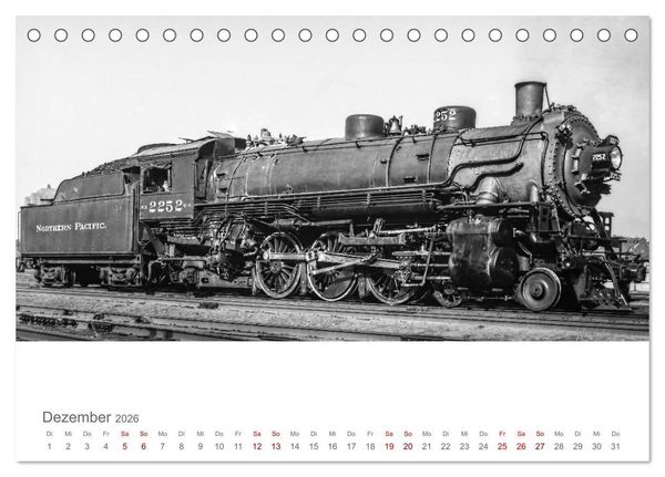 Produktbild: US-Dampflokomotiven (Tischkalender 2026 DIN A5 quer), CALVENDO Monatskalender
