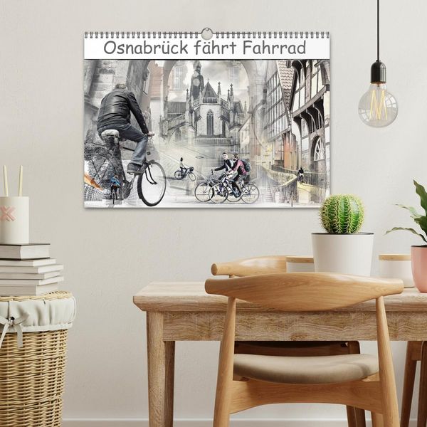 Produktbild: Osnabr&uuml;ck f&auml;hrt Fahrrad (Wandkalender 2026 DIN A3 quer), CALVENDO Monatskalender