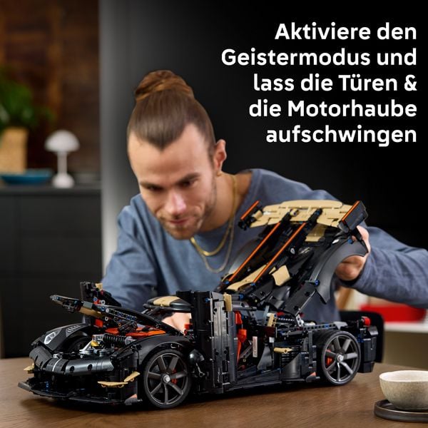 Produktbild: LEGO Technic Koenigsegg Sadair&rsquo;s Spear Hypercar Auto Modell Deko 42232